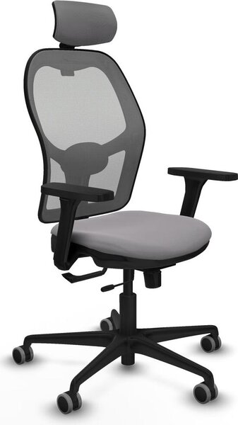 Sedia da ufficio con poggiatesta, modello Jorquera Piqueras y Crespo 3D036G2, colore grigio