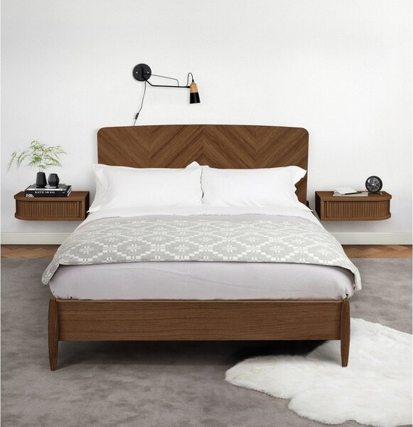 Comodino marrone con effetto noce Farsta – Woodman