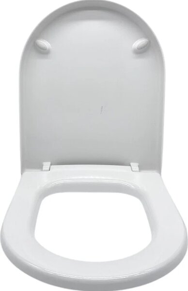 Sedile WC Ramm compatibile con Jika Mio, realizzato in duroplast antibatterico, con cerniera in metallo