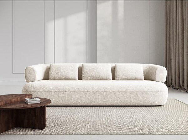 Divano in tessuto bouclé beige 226 cm Jenny - Micadoni Home