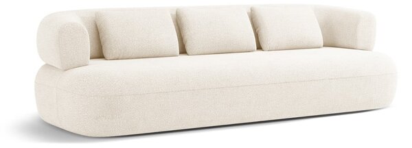 Divano in tessuto bouclé beige 226 cm Jenny - Micadoni Home