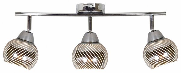 Lampada a sospensione FORT cromata 3xE14x10W in vetro, dimensioni: 19x61x9 cm, IP20, Candellux