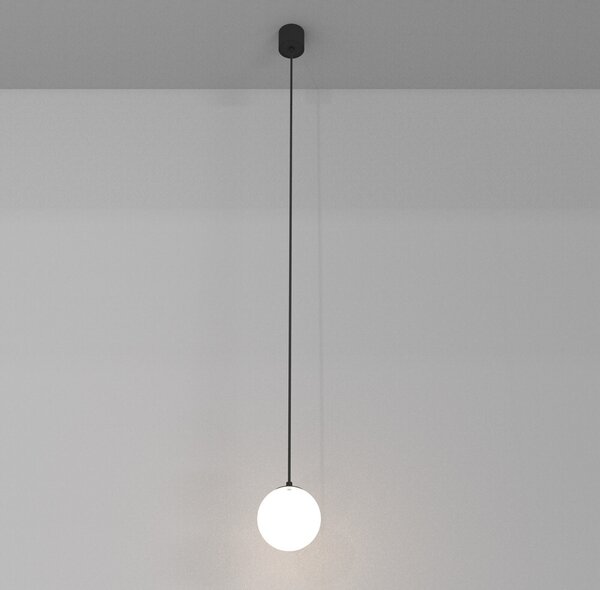 Lampada a sospensione Maytoni Luna, bianco/nero, LED 4000K, alluminio, IP20, a risparmio energetico