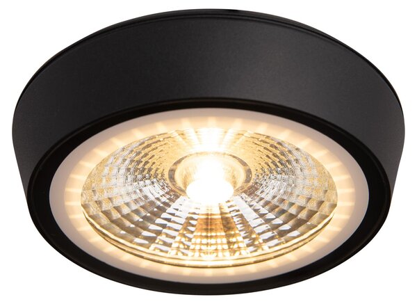 Faretto spot LED rotondo CHARON nero 11 W, luce calda 766 lm, metallo, dimensioni: 3 x 12,8 x 12,8 cm, IP65, Maxlight