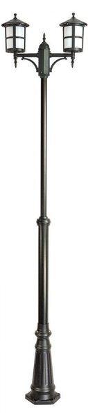 Lampione 280 cm 2xE27 nero IP23 SU-MA OGMWN 2 TD