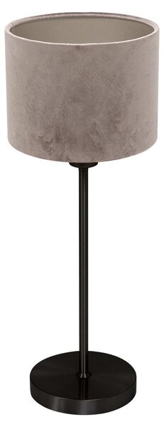 Mexlite - lampada da tavolo - Noor - argento e nero - metallo e tessuto - lampada da comodino - E27 - 4423ZW