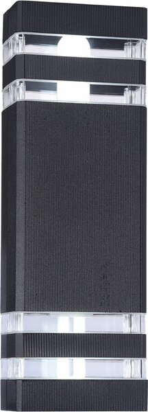 Maytoni Applique da esterno "Unterden Linden" nera E27 IP54 in alluminio e vetro