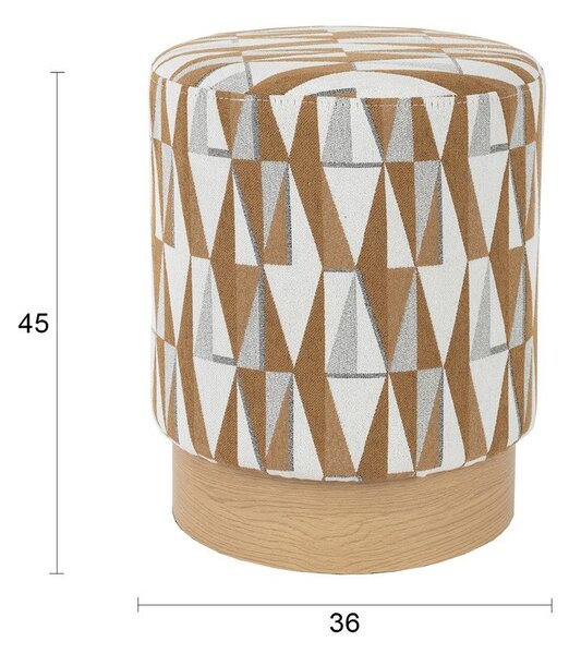 Poggiapiedi marrone Ziggy – White Label