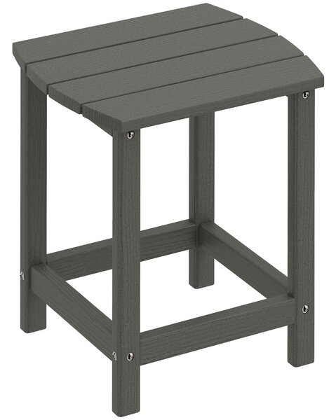 Outsunny Tavolo da Giardino Resistente alle Intemperie in HDPE, per Campeggio, Terrazza e Balcone, 48x37x46 cm, Grigio | Aosom Italy