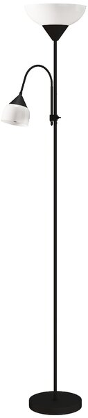 HOMCOM Lampada da Terra Alta con 3 Temperature Colore e Collo Flessibile, Nero | Aosom Italy