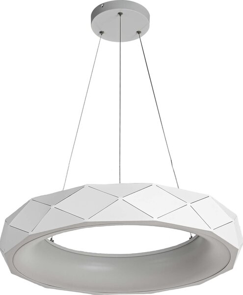 Lampada a sospensione LED Reus bianca 36W, bianco neutro 3240 lm, metallo, dimensioni: 100x60x60 cm, IP20, Light Prestige