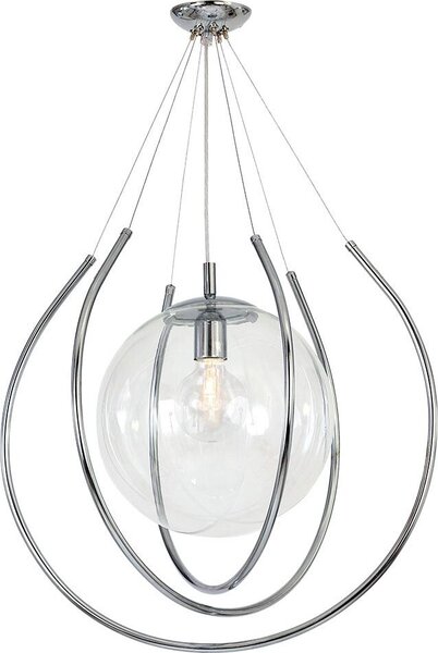 Lampada a sospensione FROM CHROM cromata 1xE27x60W vetro, dimensioni: 90x55x55 cm, IP20, Aldex