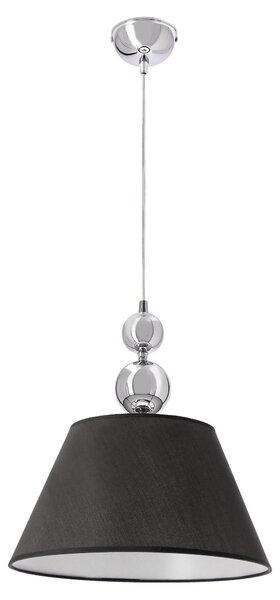 Lampada a sospensione con sfere decorative fumé Aral, nera, 1xE27x60W, tessuto, dimensioni: 135x35x35 cm, IP20, Candellux