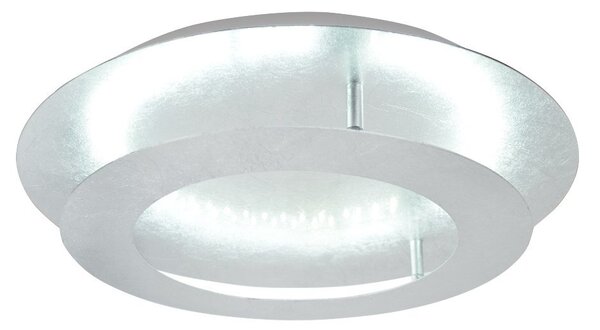 Plafoniera LED rotonda MERLE argento 24W, bianco caldo 1600 lm, metallo, dimensioni: 8x50x50 cm, IP20, Candellux