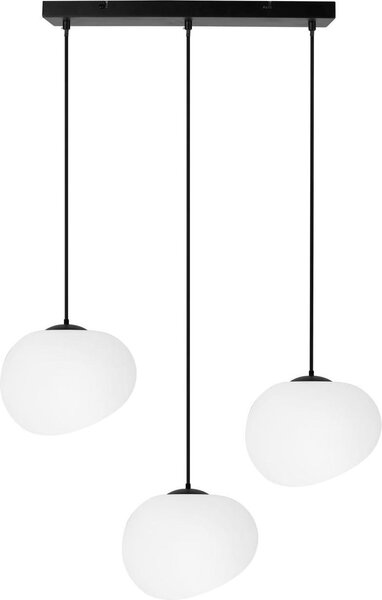 Lampada a sospensione STONES bianco e nero 3xE27x40W in metallo, dimensioni: 120x58x20 cm, IP20, Candellux