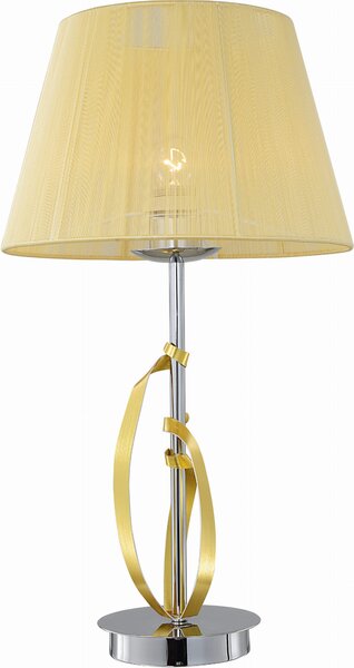 Lampada da tavolo DIVA cromata oro-giallo 1xE27x60W metallo, dimensioni: 50x23x23 cm, IP20, Candellux