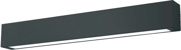 Lampada da soffitto a LED Ibros 18W 3000K 1140lm in metallo nero, dimensioni: 8x63x5,5 cm, IP44, Light Prestige