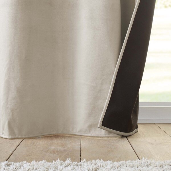 Tenda termoisolante beige in velluto 140x260 cm Polarchic – douceur d'intérieur