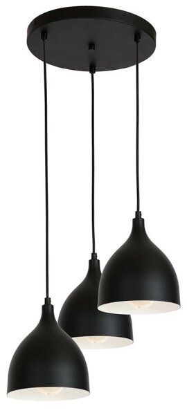 Luminex lampada a sospensione "Nanu" in metallo nero