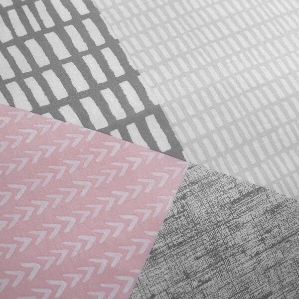 Set copripiumino e federa rosa per letto singolo 135x200 cm Larsson Geo – Catherine Lansfield