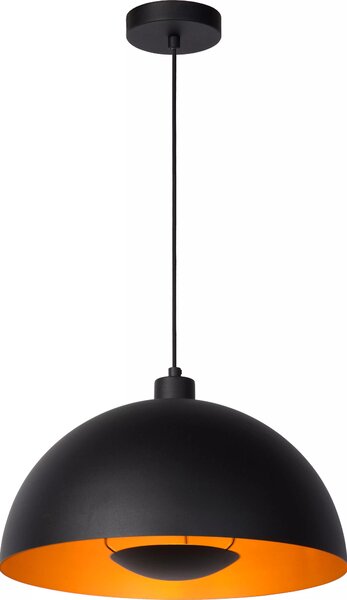 Lampada a sospensione nera con interno dorato SIEMON 1xE27 40W Lucide