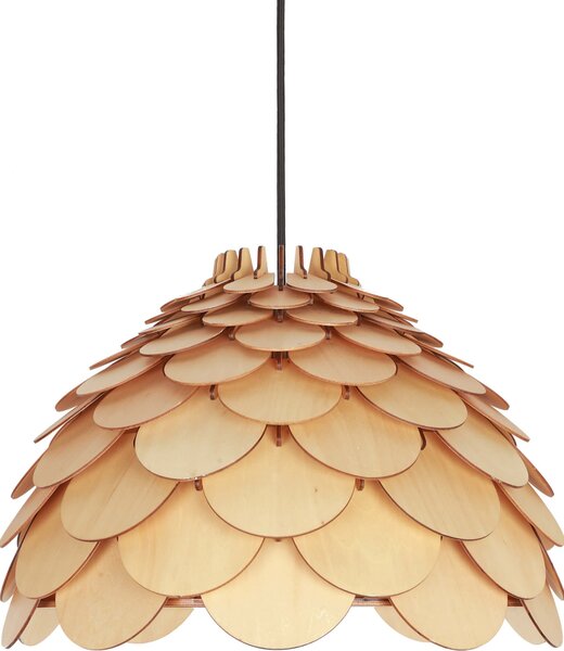 Lampada a sospensione Burgo in legno chiaro, 1xE27x60W, dimensioni: 120x35x35 cm, IP20, Light Prestige