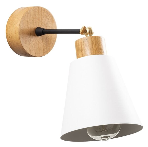 Lampada da parete bianca/di colore naturale Manavgat – Opviq lights