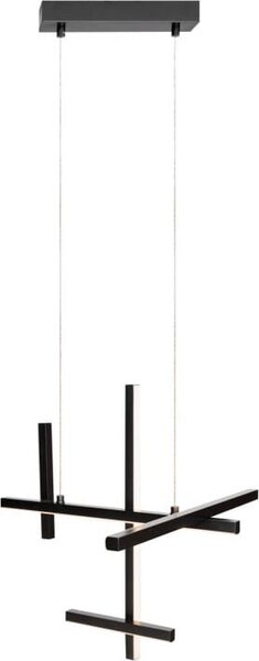 Lampada a sospensione LED SOHO nera 27W, bianco caldo, 1728 lm, alluminio, dimensioni: 230 x 45,5 x 45,5 cm, IP20, Maxlight