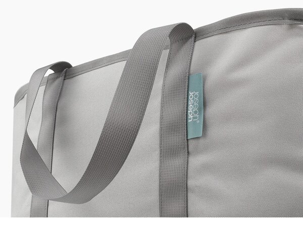 Cesta per il bucato grigia in tessuto pieghevole 35 l Duo – Joseph Joseph