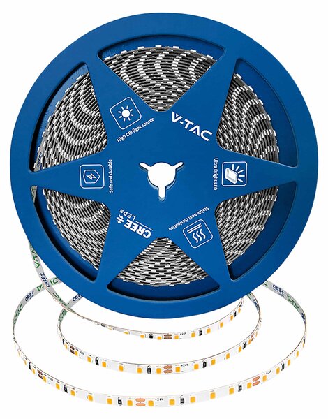 Striscia LED V-TAC, modello VT-240816, 80W, 4000K, classe di efficienza energetica: F, 7600 lumen, 24V, 10 metri