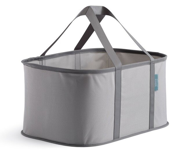 Cesta per il bucato grigia in tessuto pieghevole 35 l Duo – Joseph Joseph