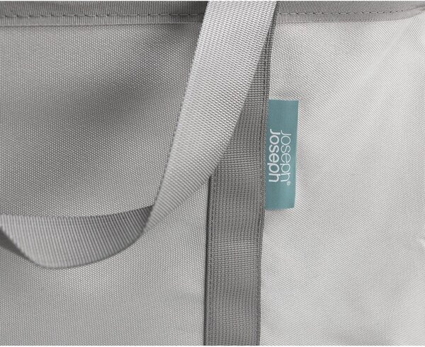 Cesta per il bucato grigia in tessuto pieghevole 35 l Duo – Joseph Joseph