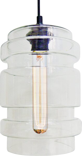 Lampada a sospensione DECORADO nera 1xE27x60W in vetro, dimensioni: 110x17x17 cm, IP20, Candellux