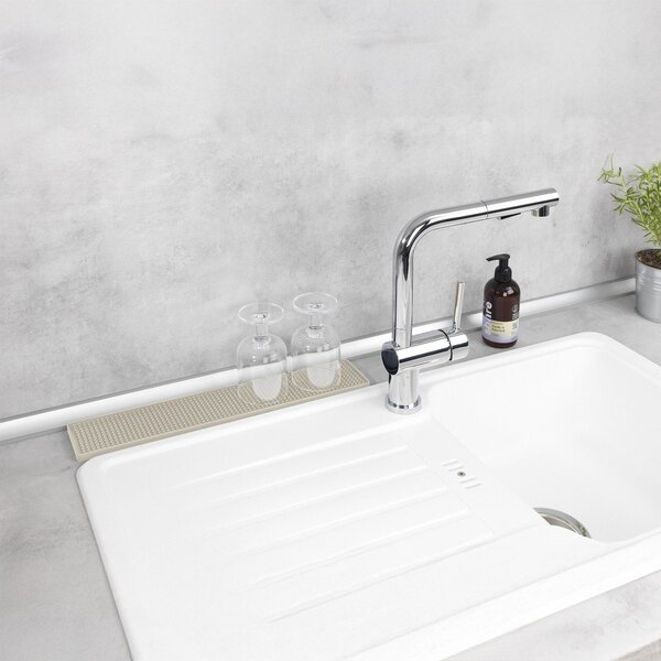 Tappetino scolapiatti beige in plastica 42x8 cm Slim – Wenko