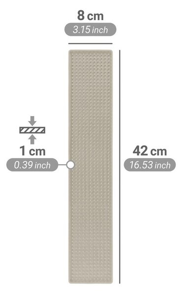 Tappetino scolapiatti beige in plastica 42x8 cm Slim – Wenko