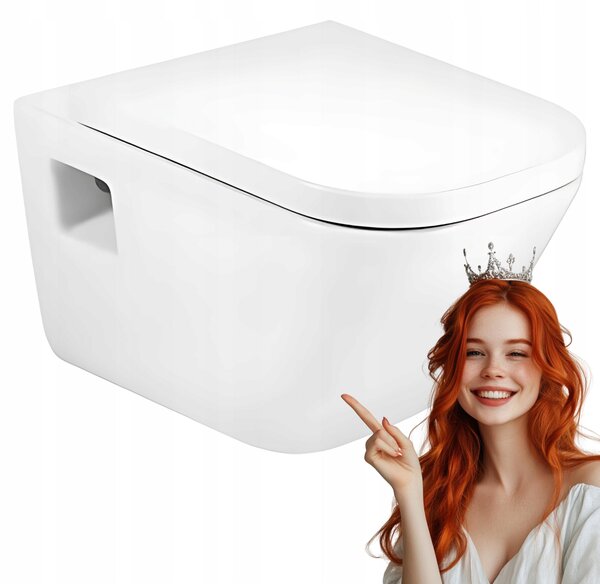Sedile WC Ramm compatibile con Roca Gap (space) , realizzato in duroplast antibatterico, con cerniera metallica, antibatterico