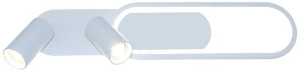 Faretto da soffitto decorativo a pannello LED PARMA bianco 2xGU10 + LED integrato da 10 W, metallo, dimensioni: 15x60x13 cm, IP20, Light Prestige