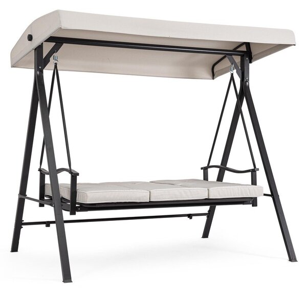 Dondolo da giardino color antracite/beige in metallo Taurus – Bizzotto
