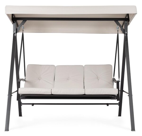 Dondolo da giardino color antracite/beige in metallo Taurus – Bizzotto