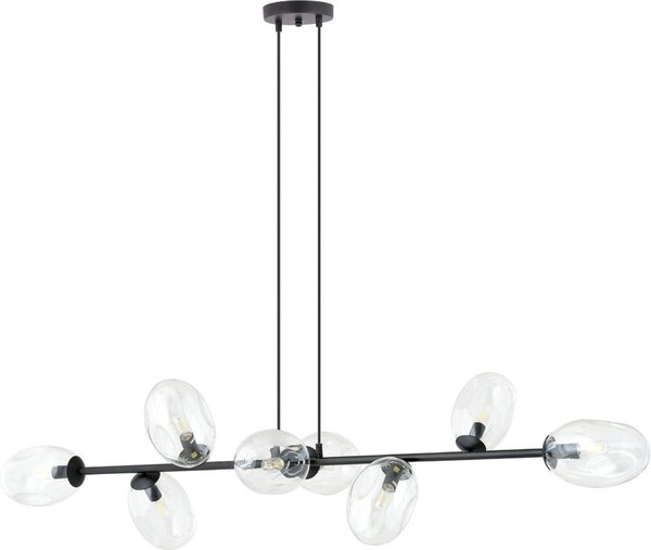 Lampadario Emibig 8xE14 10W PANDORA con 8 paralumi trasparenti 1262/8