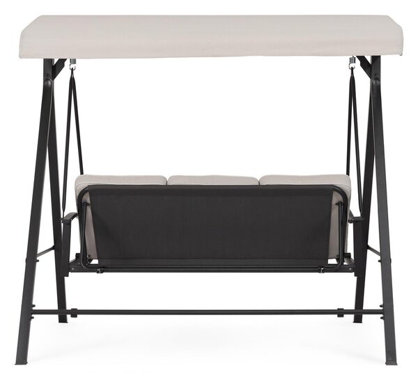 Dondolo da giardino color antracite/beige in metallo Taurus – Bizzotto