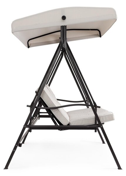 Dondolo da giardino color antracite/beige in metallo Taurus – Bizzotto