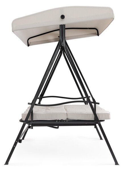 Dondolo da giardino color antracite/beige in metallo Taurus – Bizzotto