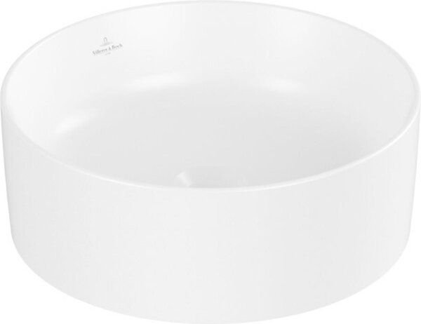 Villeroy & Boch Collaro lavabo à poser, rond, sans trou pour robinetterie, sans trop-plein, 400x400mm, 4A1840RW, 4A1840RW