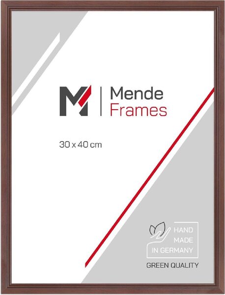 Cornice per foto MendeFrames H007 in legno di noce, vetro museale, dimensioni 7x10 cm
