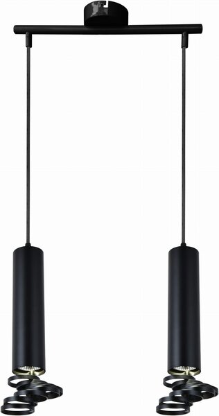 Lampada a sospensione TUBA 2X50W GU10 6/30 NERO 32-78650 Candellux