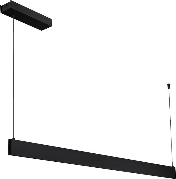 Moderna lampada a sospensione allungata nera, LED a colori variabili 36W LINEA Milagro
