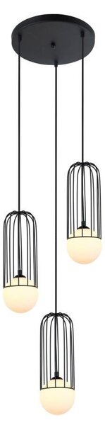 Italux Simon lampadario moderno nero MDM-3938/3 BK