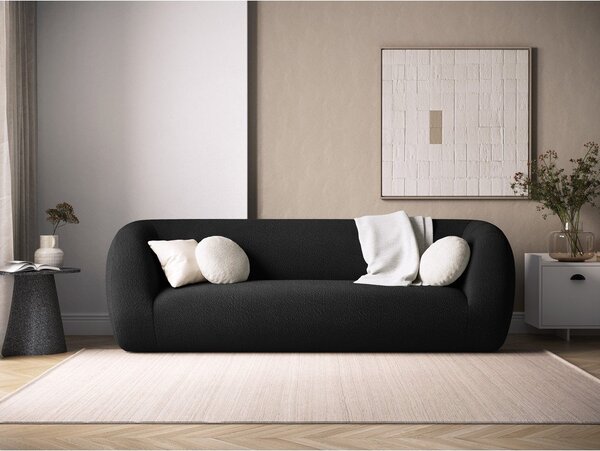 Divano in tessuto bouclé grigio scuro 230 cm Essen - Cosmopolitan Design