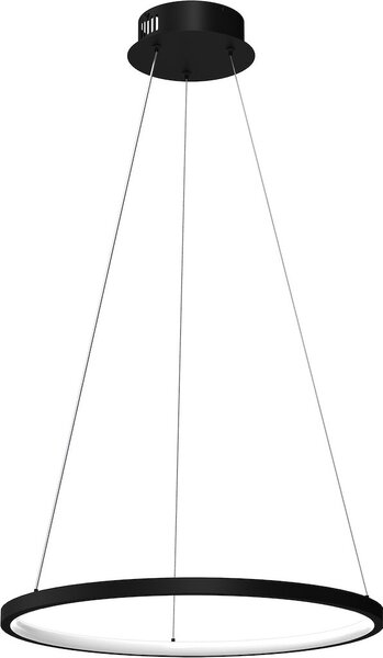 Lampada a sospensione LED HOOP bianco e nero 27W, luce bianca neutra 1350 lm, metallo, dimensioni: 100x50x50 cm, IP20, Milagro